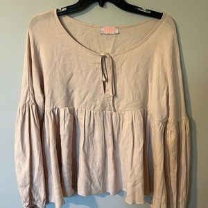 C+D+M babydoll top mauve size Medium